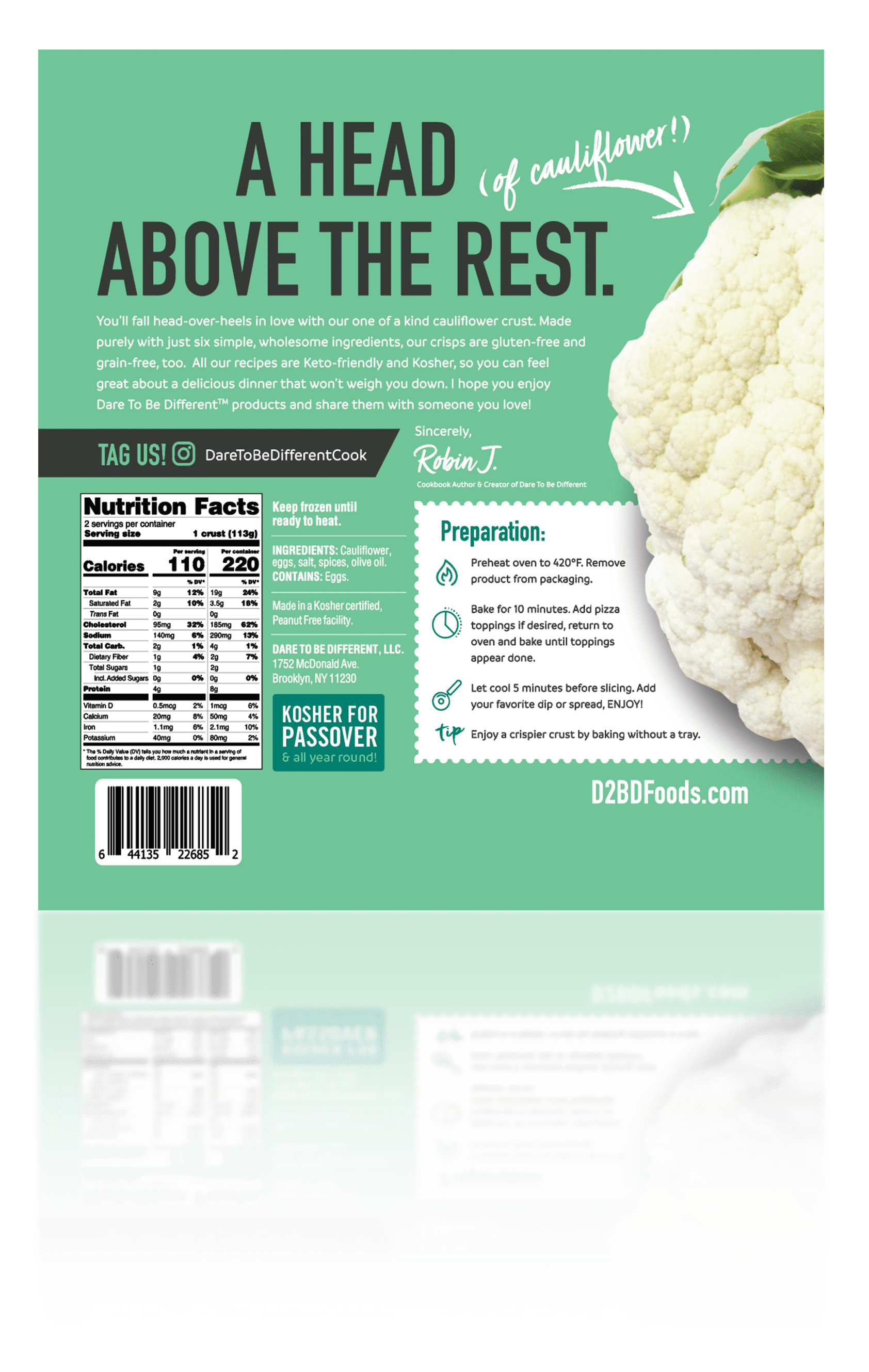 Dare to be Different Cauliflower Crust 2 pack