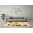 thumbnail image 3 of Ahgly Company Indoor Round Abstract Brown Modern Area Rugs, 3' Round, 3 of 4