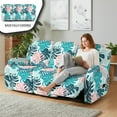 thumbnail image 4 of ZIATUBLES Monstera Leaf Recliner Cover, 8 Pieces Stretch Reclining Sofa Covers with Storage Pockets for 3 Seater Couch, Soft Washable Furniture Protector for Pets, 4 of 9