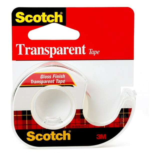 Scotch Transparent Tape 1/2 in x 450 in, 1 in. core, 1 Dispenser