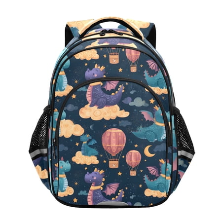 ALAZA Cartoon Dinosaur Clouds School Backpack Elementary Bag Bookbag Travel Rucksack