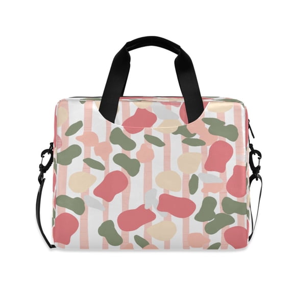 16inch Laptop Briefcase, Business Laptop Bag with Detachable Strap & Padded Compartment, Water-Resistant Polyester,Seamless Pattern