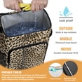 thumbnail image 2 of Travel Cooler Bag - Brown and Black Leopard Print Camping Beer Cooler Backpack with Bottle Opener- Waterproof Insulated Picnic Backpacks - Cooler Bag for Beach, 2 of 6