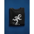 thumbnail image 3 of Cool Astronaut Running In Space Sweatshirt Men -Image by Shutterstock, Male Medium, 3 of 4