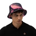 thumbnail image 4 of Kll Bird 1 Bucket Hat for Women Men Packable Travel Beach Sun Hat Outdoor Rave Accessories Reflective Fisherman Cap, 4 of 6