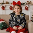 thumbnail image 4 of Xoenoiee Daisy Flower Print Baby Girl Winter Clothes Cute Ruffle Sweater Toddler Kids Sweatshirts Round Neck Pullover Long Sleeve Newborn Sweaters, Size 7-8 Years, 4 of 7
