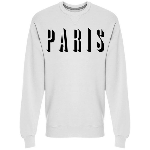Paris Font Design 3D Like Sweatshirt Men -Image by Shutterstock, Male Small