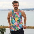 thumbnail image 6 of KLL Starfish And Algae Print Men's Muscle Gym Workout Stringer Tank Tops Bodybuilding Fitness T-Shirts Tank Tops Men-4X-Large, 6 of 7