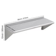 thumbnail image 5 of KFFKFF 12" x 36" Stainless Steel Ledge, Wall-Attachable Sturdy Shelving with Supports, 250 lbs Bearing Weight Commercial Racks, Robust Storage Stand for Eatery, Domestic Kitchen,Pub,Residence,and Inn, 5 of 8