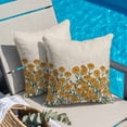 thumbnail image 6 of Summer Flowers Throw Pillow Cover Yellow Chrysanthemum Watercolor Linen Texture Cotton Linen Cushion Cover Throw Pillow Case with Invisible Zipper for Couch Sofa Bed Chair Car 26x26 Inch, 6 of 14