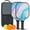 Black-2, variant on Pickleball Paddles Set Of 2, Fiberglass Surface, Turquoise Marble Pattern, 4 Balls & Bag
