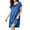 Blue, variant on SELONE Lace Dress for Women Short Crew Neck Sleep Dress Pleated Lace Solid Short Sleeve Midi Dress Fashion House Dress