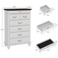 thumbnail image 3 of Huisuilinss 7 Drawer Dresser For Bedroom,Farmhouse Tall Dresser With Jewelry Storage,Wood Chest Of Drawers,Large Vertical Dresser,Modern Storage Cabinet For Bedroom Living Room Hallway, 3 of 7