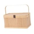 thumbnail image 3 of Caja decorativa de ratán, cesta tejida de bambú, caja de Sushi, contenedor Rectangular para huevos, cesta de flores, cesta de embalaje de regalo para, 3 of 7