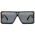 thumbnail image 2 of FEISEDY One Piece Square Sunglasses Women Men Metal Buckle Design B2540, 2 of 15