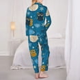 thumbnail image 5 of Bingfone Womens Pajama Sets Cute Colorful Owls And Trees Print,Long Sleeve Loungewear Pajamas Set-X-Large, 5 of 9