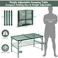 thumbnail image 3 of Folding Table, Easy for Storage, Compact and Portable Picnic Table for Grill, Outdoor Camping, Garden, Patio, Dining, BBQ, Party, Market, 4Ft (Large, Green), 3 of 15