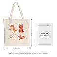 thumbnail image 3 of Colorful Cartoon Cats Tote Bag - Playful orange red white and brown cats with cheerful smiles on durable canvas perfect for shopping, 3 of 4