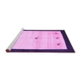 thumbnail image 2 of Ahgly Company Machine Washable Indoor Round Solid Purple Modern Area Rugs, 4' Round, 2 of 4