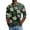 Army Green, variant on Men's St. Patrick's Day Shamrock Henley Shirt 3/4 Sleeve Casual Clover Print Top