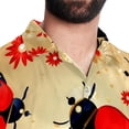 thumbnail image 5 of Seven Starred Ladybird Men's Short Sleeve Hawaiian Shirt, Poplin Casual Printed Button Down, Summer Beach Unisex Shirts, 5 of 6