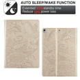 thumbnail image 3 of iPad mini 4 5 Case, iPad mini 1 2 3 Case, Allytech PU Leather Slim Shell Folio Flip Butterfly Flower Embossed Shockproo Auto Sleep Wake Stand Case Cover for Apple iPad mini 1 2 3 4 5, RedGold, 3 of 6