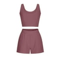 thumbnail image 6 of TMOYZQ Summer Outfits for Women 2025 Vacation Beach 2 Pieces Crop Tank Top and Shorts Matching Sets Casual Loungewear, 6 of 8