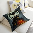 thumbnail image 4 of Halloween Spiders Haunted House Linen toss pillowcase Decoration pillowcase Gift preferred 20x20" Cushion cover 4 set Sofa pillowcase Sofa bedroom living room car, 4 of 5