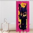 Black Cat Shower Curtain, Waterproof Polyester Fabric Bathroom Curtain