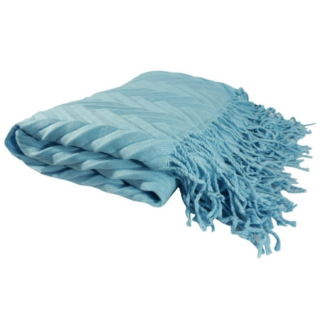 Deluxe Knitted Blanket Throw Embossed Women Raffle Poncho Shawl Fringes Warm Fashion Cloak Cape Tassels Large Wrap Stylish Winter Long Scarf TH420 Aqua