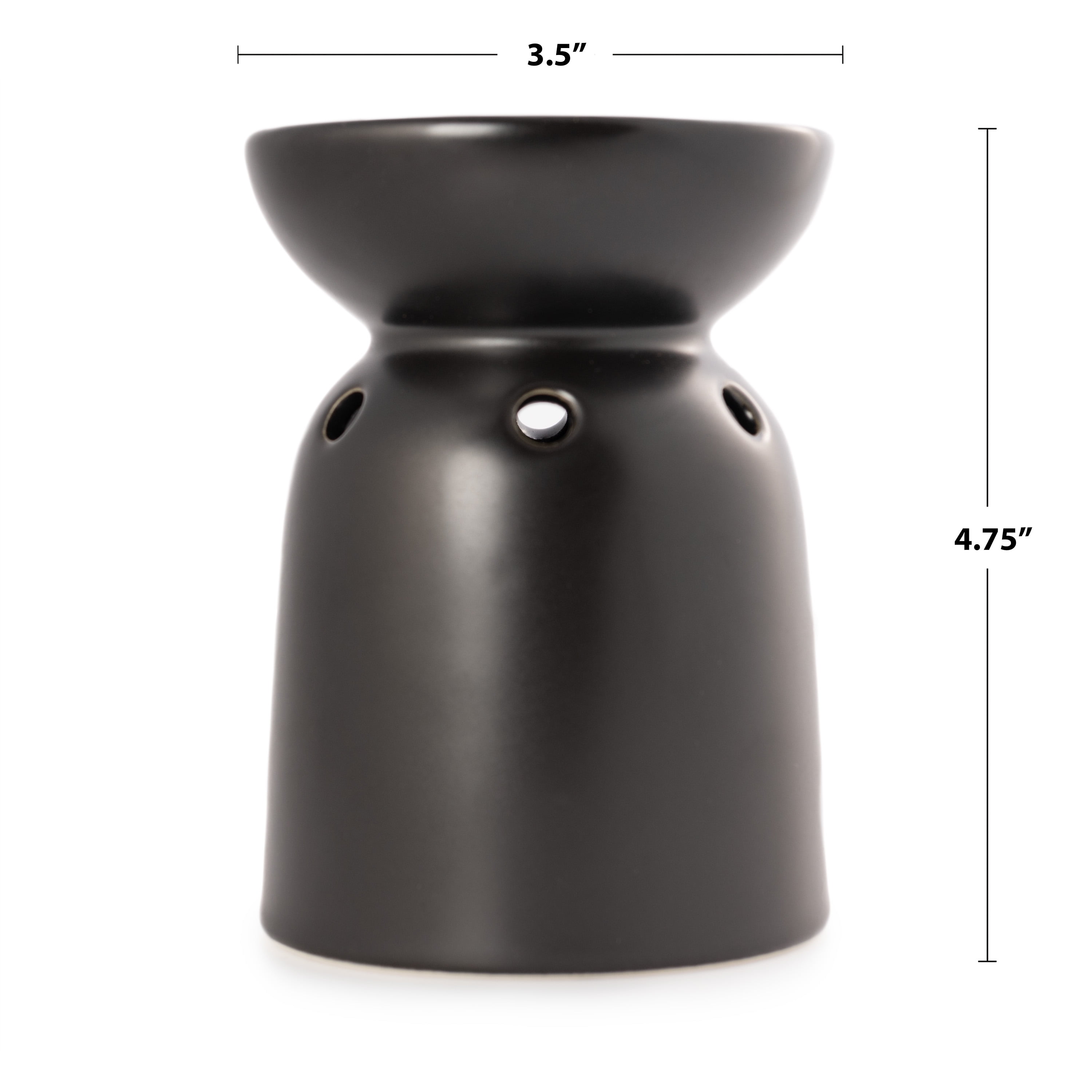 (2 pack) Mainstays Ceramic Tealight Warmer, Black, 1 Pc