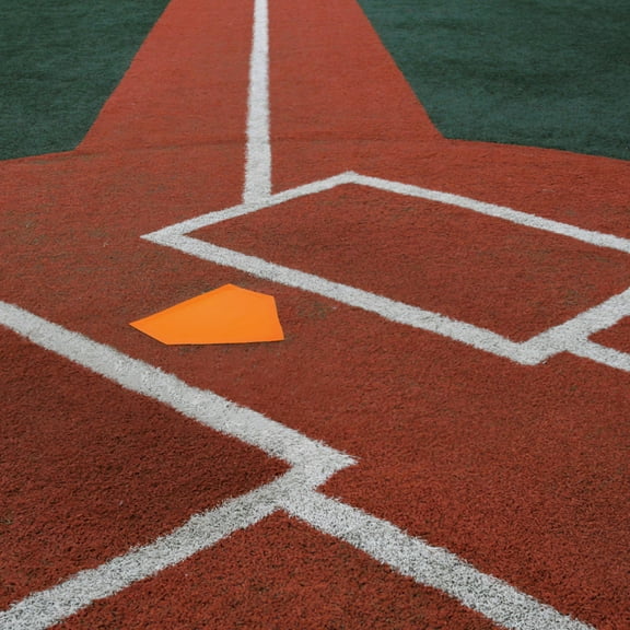 ADDHAT 1Pack Baseball Home Plate Mat TPE Material for Practice 16.5X16.1X0.08in