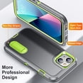 thumbnail image 3 of SaniMore for iPhone 13 6.1" 2021 Hybird Case, Rugged PC Back Shockproof TPU Shell Metal Hidden Kicksatnd Drop Resistant Anti-slip Heavy Duty Protective Case for iPhone 13, Gray, 3 of 8