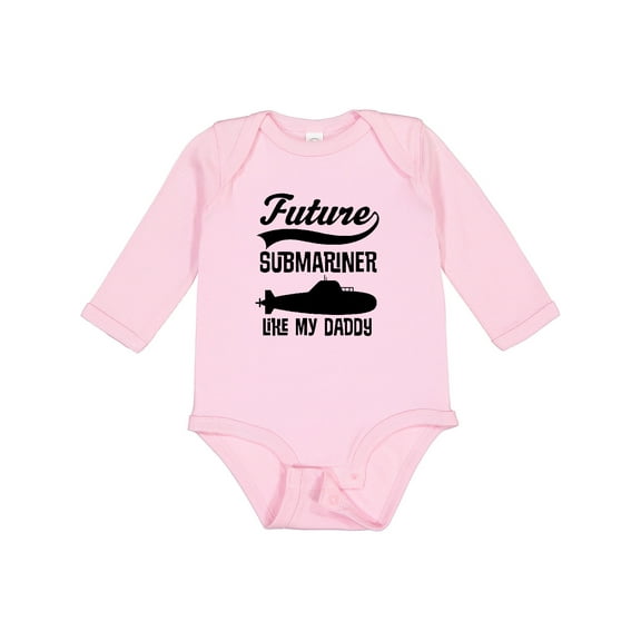 Inktastic Future Submariner Like Daddy Boys or Girls Long Sleeve Baby Bodysuit