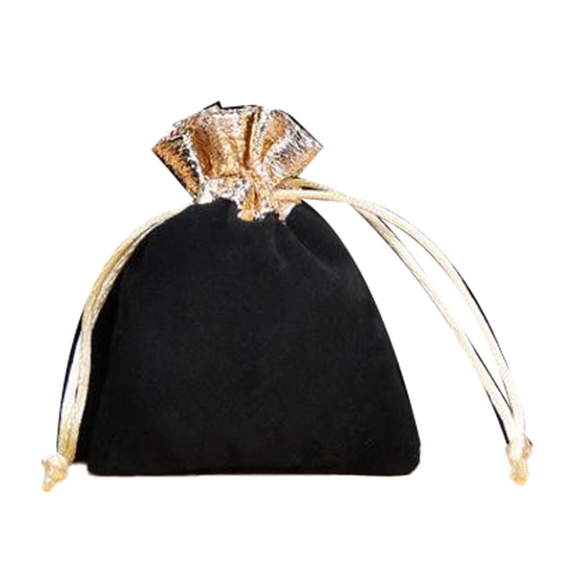 facefd Jewellery Pouch Small Drawstring Bags Bracelet Packaging Display Goodies Presents Mobile Phone Storage Gifts Solid Pouches Gold Fleece-10*12