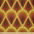 thumbnail image 2 of Ambesonne Vintage Fabric by the Yard Microfiber, Symmetrical Drop Shapes, 5 Yards, Dark Orange Maroon, 2 of 4