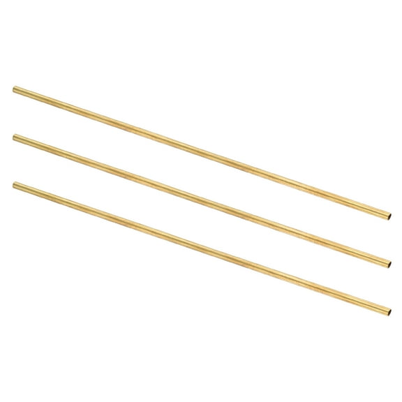 3Pcs Brass Round Tube, 5.5mm OD 0.5mm Wall Thickness 300mm Length Seamless Tubing