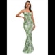 thumbnail image 1 of Vestido Maxi Ajustado de Verano para Mujer, Informal, con Tirantes Finos, Sin Mangas, Espalda Descubierta, Abertura Alta, . Verde L, 1 of 6
