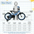 thumbnail image 3 of Costway 18 Inch Kids Bike with Training Wheels Dual Brakes Adjustable Seat Handlebar Height, 3 of 10