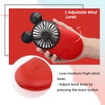 thumbnail image 2 of Ventilador portátil Mini USB DecoLife Cute Recargable Rosa, 2 of 7