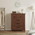 thumbnail image 7 of Dresser for Bedroom, 34.8 in Tall 4-Drawer Dresser with Large Storage, Wooden Chest of Drawers for Living Room, Brown, 7 of 7