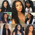 thumbnail image 6 of Water Wave Lace Front Wigs Human Hair 13X4 Lace Frontal Wig Pre Plucked With Baby Hair 180% Density Brazilian Virgin Human Hair Curly Wigs for Black Women Wet and Wavy Human Hair Wigs（22 Inch）, 6 of 6