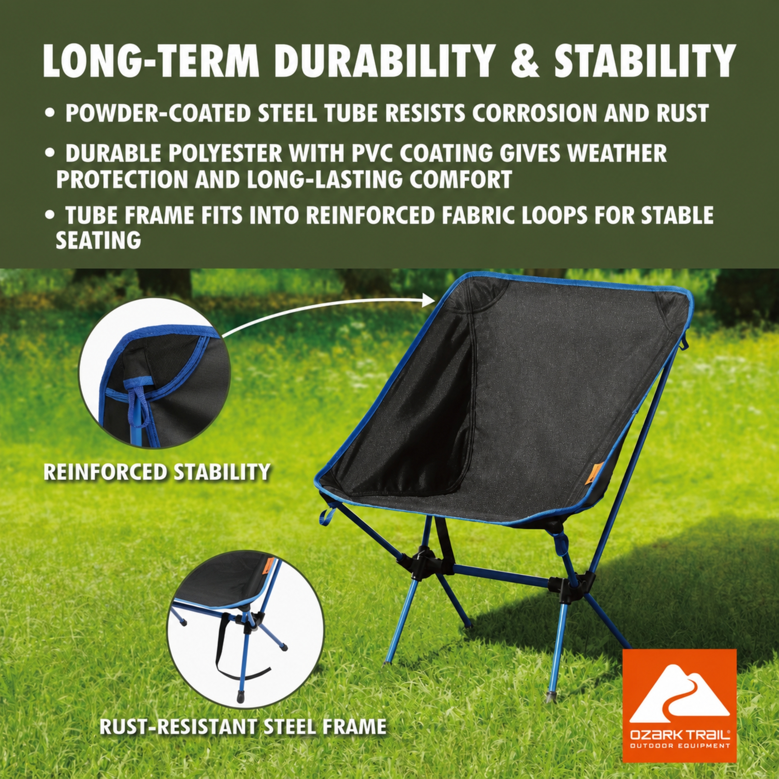 Ozark Trail Compact Backpacking Camping Chair photo 3