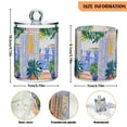 thumbnail image 5 of Yayeee 4 Pack Qtip Holder Bathroom Cotton Swab Canister with Lid Clear Dispenser Set, Seaside Boat, 5 of 6