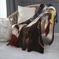 thumbnail image 2 of PHELIKA Eagle And American Flag 02 All Season Soft Throw Blanket Lightweight Flannel Fleece Blankets 50"x40", 2 of 8