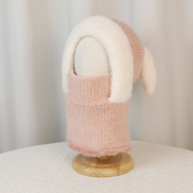hengsof One Piece Hat Children's Winter Warm Elastic Soft Ear Protection Knitted Scarf Face Mask Hat Beanie
