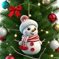 thumbnail image 5 of Lekihaqq 15pcs Christmas Ornaments Cute 2D Snowman Acrylic Ornaments for Christmas Tree Decorations Snowman with Hat Christmas Hanging Ornament Ornament Hanging Decorations for Christmas Tree Decor, 5 of 9