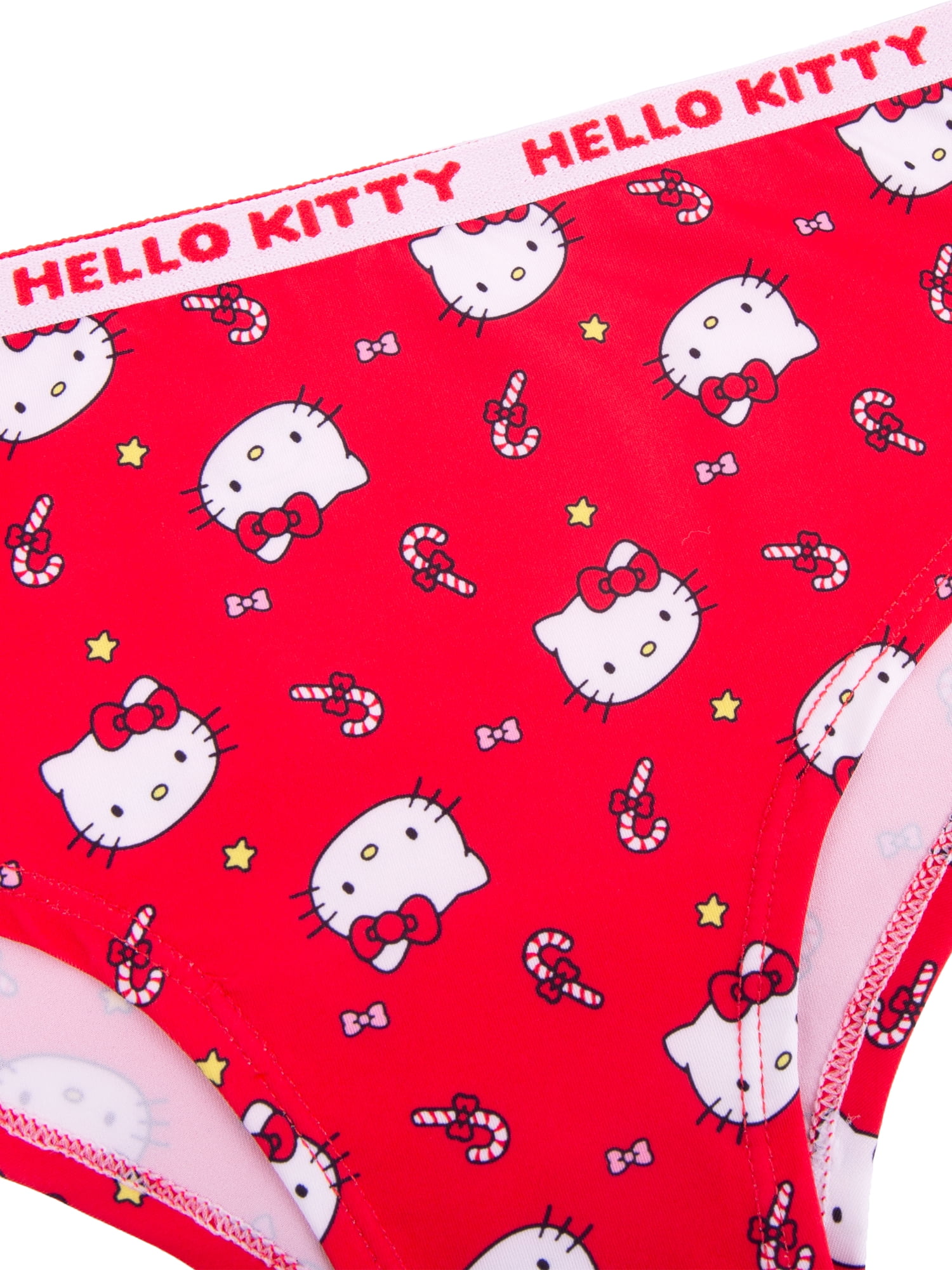 Hello Kitty Women's Comfort Stretch Bikini, 3 Pack Sizes S-XL