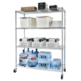 thumbnail image 3 of SYTHERS 4-Tier 59.1"D x 23.6"W x 70.9"H Adjustable Wire Shelving with Wheels for Kitchen Organization, Garage Storage, Laundry Room, NSF Certified, Chrome, 3 of 8