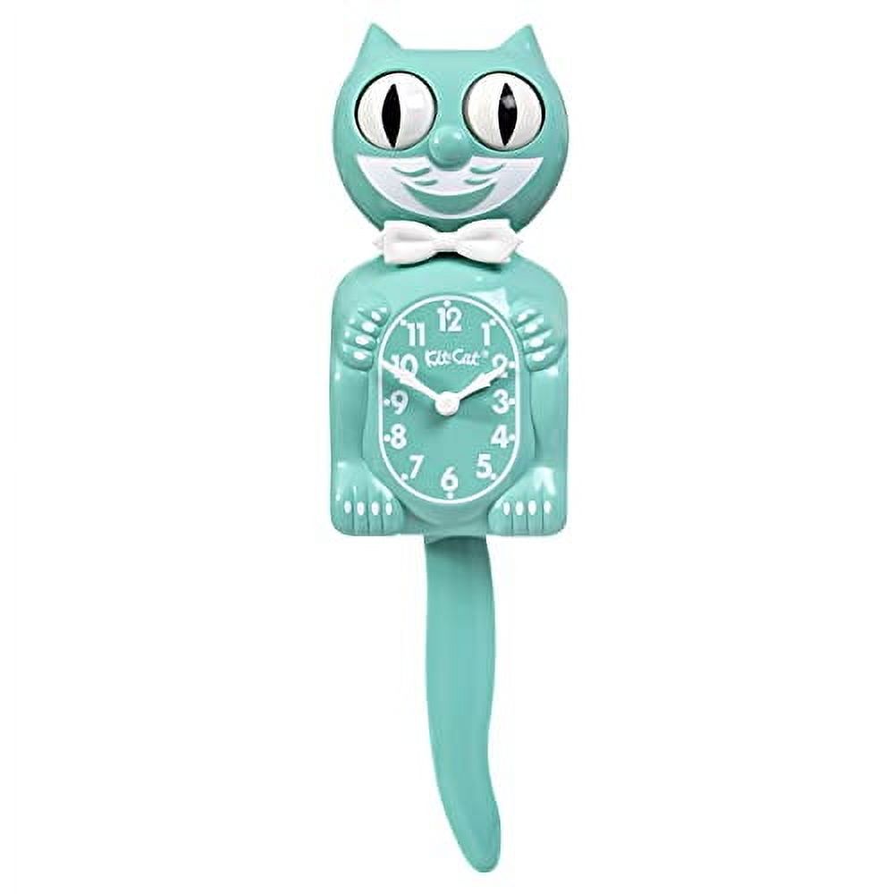 California Clock Company Black Kitty Cat Clock – 12.75" 3/4 Size Kit-Cat Klock, Made In USA